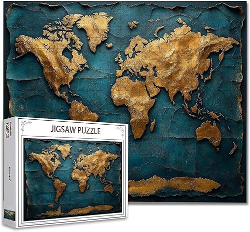 Puzzle 300 Teile Weltkarte Puzzle Erwachsene Groß Panorama, Klassische Schwerpuzzle PäDagogisches Spiel Herausforderung Impossible Kunstpuzzle, Compact Box Mit Poster Geschenke für Frauen/MäNner Y-1 von Zhagynob