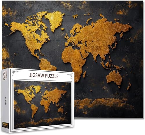 Puzzle 300 Teile Weltkarte Puzzle Erwachsene Groß Panorama, Klassische Schwerpuzzle PäDagogisches Spiel Herausforderung Impossible Kunstpuzzle, Compact Box Mit Poster Geschenke für Frauen/MäNner C-1 von Zhagynob