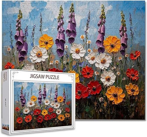 Puzzle 3000 Teile Blume Puzzle Erwachsene Groß Panorama, Klassische Schwerpuzzle PäDagogisches Spiel Herausforderung Impossible Kunstpuzzle, Compact Box Mit Poster Geschenke für Frauen/MäNner H-5 von Zhagynob