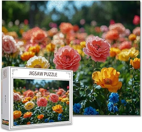 Puzzle 3000 Teile Blume Puzzle Erwachsene Groß Panorama, Klassische Schwerpuzzle PäDagogisches Spiel Herausforderung Impossible Kunstpuzzle, Compact Box Mit Poster Geschenke für Frauen/MäNner L-4 von Zhagynob