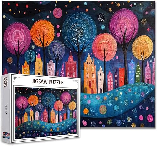 Puzzle 3000 Teile Fantasie Puzzle Erwachsene Groß Panorama, Klassische Schwerpuzzle PäDagogisches Spiel Herausforderung Impossible Kunstpuzzle, Compact Box Mit Poster Geschenke für Frauen/MäNner A-4 von Zhagynob