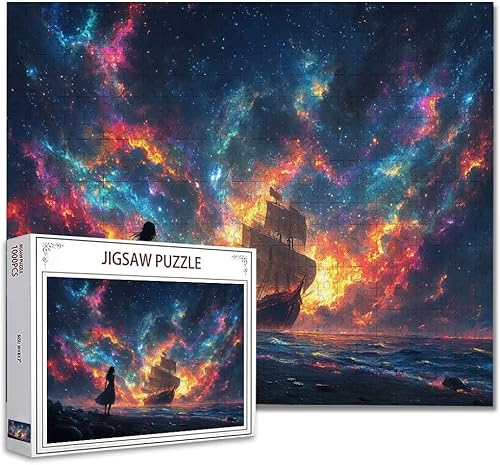 Puzzle 3000 Teile Farbe Puzzle Erwachsene Groß Panorama, Klassische Schwerpuzzle PäDagogisches Spiel Herausforderung Impossible Kunstpuzzle, Compact Box Mit Poster Geschenke für Frauen/MäNner V-9 von Zhagynob