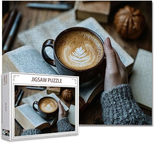 Puzzle 3000 Teile Kaffee Puzzle Erwachsene Groß Panorama, Klassische Schwerpuzzle PäDagogisches Spiel Herausforderung Impossible Kunstpuzzle, Compact Box Mit Poster Geschenke für Frauen/MäNner Y-9 von Zhagynob