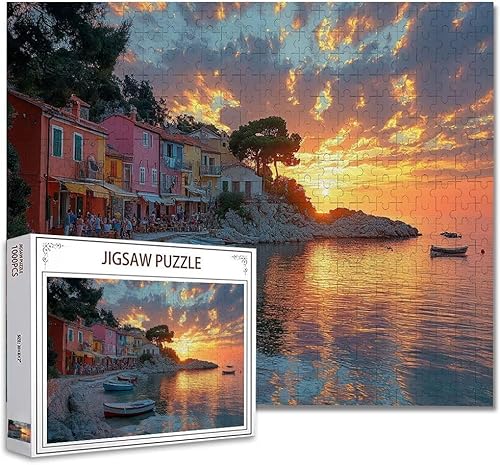 Puzzle 3000 Teile Landschaft Puzzle Erwachsene Groß Panorama, Klassische Schwerpuzzle PäDagogisches Spiel Herausforderung Impossible Kunstpuzzle, Compact Box Mit Poster Geschenke für Frauen/MäNner N-0 von Zhagynob