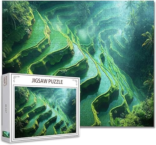 Puzzle 3000 Teile Landschaft Puzzle Erwachsene Groß Panorama, Klassische Schwerpuzzle PäDagogisches Spiel Herausforderung Impossible Kunstpuzzle, Compact Box Mit Poster Geschenke für Frauen/MäNner B-9 von Zhagynob