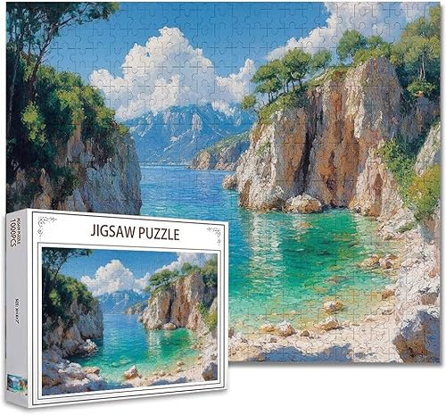 Puzzle 3000 Teile Landschaft Puzzle Erwachsene Groß Panorama, Klassische Schwerpuzzle PäDagogisches Spiel Herausforderung Impossible Kunstpuzzle, Compact Box Mit Poster Geschenke für Frauen/MäNner Q-4 von Zhagynob