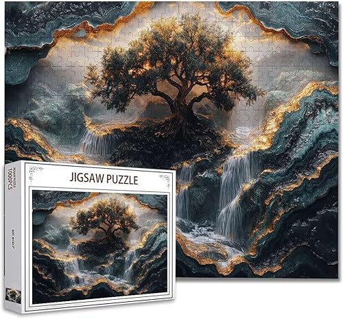 Puzzle 3000 Teile Landschaft Puzzle Erwachsene Groß Panorama Klassische Schwerpuzzle PäDagogisches Spiel Herausforderung Impossible Kunstpuzzle, Compact Box Mit Poster Geschenke für Frauen/MäNner O-11 von Zhagynob