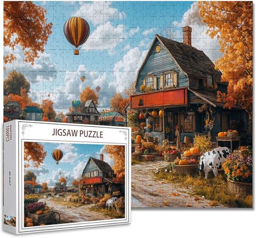 Puzzle 3000 Teile Landschaft Puzzle Erwachsene Groß Panorama Klassische Schwerpuzzle PäDagogisches Spiel Herausforderung Impossible Kunstpuzzle, Compact Box Mit Poster Geschenke für Frauen/MäNner E-95 von Zhagynob