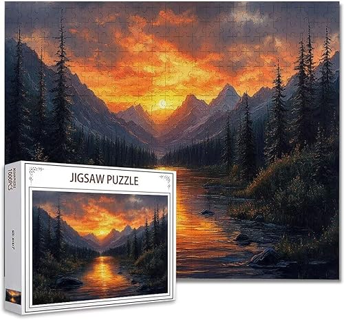 Puzzle 3000 Teile Landschaft Puzzle Erwachsene Groß Panorama Klassische Schwerpuzzle PäDagogisches Spiel Herausforderung Impossible Kunstpuzzle, Compact Box Mit Poster Geschenke für Frauen/MäNner F-19 von Zhagynob