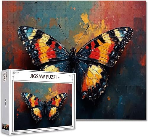 Puzzle 3000 Teile Schmetterling Puzzle Erwachsene Panorama Klassische Schwerpuzzle PäDagogisches Spiel Herausforderung Impossible Kunstpuzzle, Compact Box Mit Poster Geschenke für Frauen/MäNner Q-4 von Zhagynob