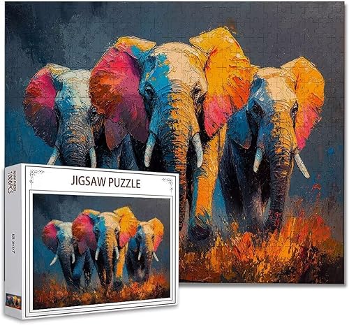 Puzzle 3000 Teile Tier Puzzle Erwachsene Groß Panorama, Klassische Schwerpuzzle PäDagogisches Spiel Herausforderung Impossible Kunstpuzzle, Compact Box Mit Poster Geschenke für Frauen/MäNner U-2 von Zhagynob