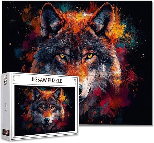 Puzzle 3000 Teile Tierwolf Puzzle Erwachsene Groß Panorama, Klassische Schwerpuzzle PäDagogisches Spiel Herausforderung Impossible Kunstpuzzle, Compact Box Mit Poster Geschenke für Frauen/MäNner W-9 Puzzle 3000 Teile Tierwolf Puzzle Erwachsene Groß Panorama, Klassische Schwerpuzzle PäDagogisches Spiel Herausforderung Impossible Kunstpuzzle, Compact Box Mit Poster Geschenke für Frauen/MäNner W-9 von Zhagynob
