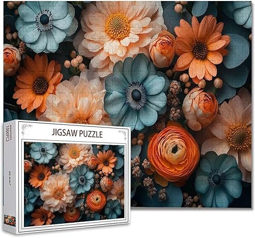 Puzzle 4000 Teile Blume Klassische Puzzle Erwachsene Holzpuzzle Ein Herausforderndes RäTsel Denken Trainieren Gehirn Stimulieren Compact Box Mit Poster, Puzzlespiele Die Ganze Familie 87.5x141.5cm W-3 von Zhagynob