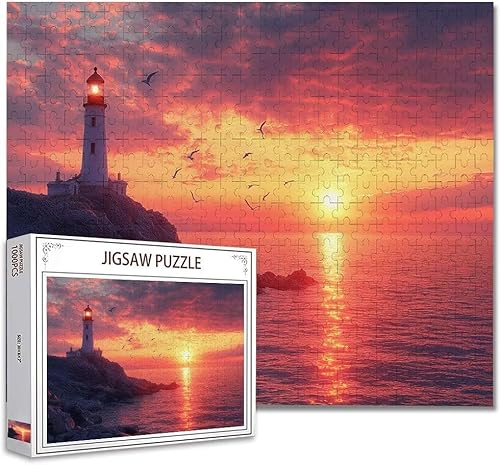 Puzzle 4000 Teile Leuchtturm Klassische Puzzle Erwachsene Holzpuzzle EIN Herausforderndes RäTsel Trainieren Gehirn Denken Compact Box Mit Poster, Puzzlespiele Die Ganze Familie 87.5x141.5cm P-3 von Zhagynob