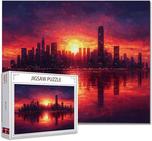 Puzzle 500 Teile Landschaft Klassische Puzzle Erwachsene Holzpuzzle EIN Herausforderndes RäTsel Denken Trainieren Gehirn Stimulieren Compact Box Mit Poster, Puzzlespiele Die Ganze Familie 52x38cm K-0 von Zhagynob