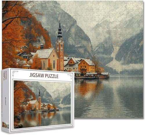 Puzzle 500 Teile Landschaft Klassische Puzzle Erwachsene Holzpuzzle EIN Herausforderndes RäTsel Denken Trainieren Gehirn Stimulieren Compact Box Mit Poster, Puzzlespiele Die Ganze Familie 52x38cm X-5 von Zhagynob