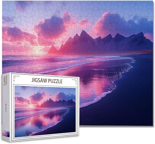 Puzzle 500 Teile Landschaft Klassische Puzzle Erwachsene Holzpuzzle Ein Herausforderndes RäTsel Denken Trainieren Gehirn Stimulieren Compact Box Mit Poster, Puzzlespiele Die Ganze Familie 52x38cm M-25 von Zhagynob