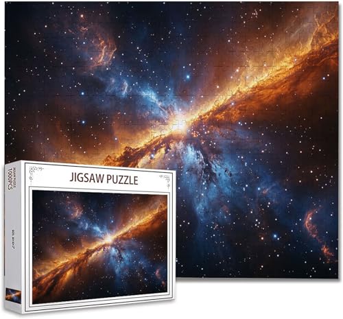 Puzzle 500 Teile Sternenhimmel DIY Klassische Puzzle Erwachsene Holzpuzzle EIN Herausforderndes RäTsel Trainieren Gehirn Denken Compact Box Mit Poster, Puzzlespiele Die Ganze Familie 52x38cm I-8 von Zhagynob