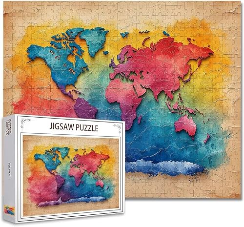 Puzzle 500 Teile Weltkarte Klassische Puzzle Erwachsene Holzpuzzle EIN Herausforderndes RäTsel Denken Trainieren Gehirn Stimulieren Compact Box Mit Poster, Puzzlespiele Die Ganze Familie 52x38cm V-0 Puzzle 500 Teile Weltkarte Klassische Puzzle Erwachsene Holzpuzzle EIN Herausforderndes RäTsel Denken Trainieren Gehirn Stimulieren Compact Box Mit Poster, Puzzlespiele Die Ganze Familie 52x38cm V-0 von Zhagynob