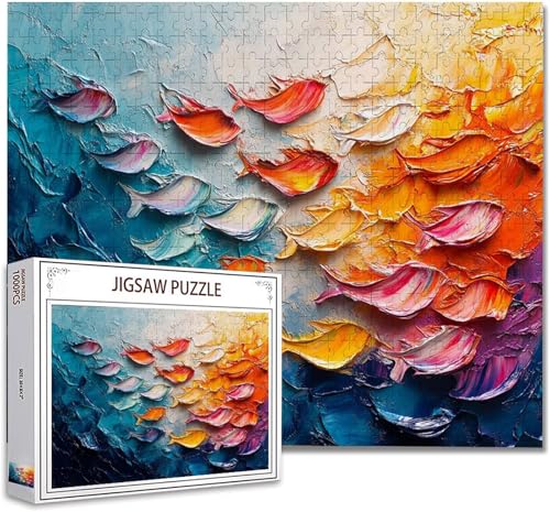 Puzzle 5000 Teile Farbe Puzzle Erwachsene Groß Panorama, Klassische Schwerpuzzle PäDagogisches Spiel Herausforderung Impossible Kunstpuzzle, Compact Box Mit Poster Geschenke für Frauen/MäNner C-4 von Zhagynob