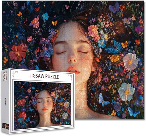 Puzzle 5000 Teile Frau Puzzle Erwachsene Groß Panorama, Klassische Schwerpuzzle PäDagogisches Spiel Herausforderung Impossible Kunstpuzzle, Compact Box Mit Poster Geschenke für Frauen/MäNner F-7 von Zhagynob