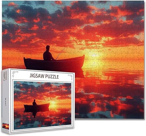 Puzzle 5000 Teile Landschaft Puzzle Erwachsene Groß Panorama, Klassische Schwerpuzzle PäDagogisches Spiel Herausforderung Impossible Kunstpuzzle, Compact Box Mit Poster Geschenke für Frauen/MäNner D-8 von Zhagynob