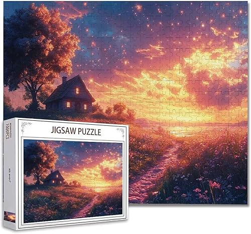 Puzzle 5000 Teile Landschaft Puzzle Erwachsene Groß Panorama, Klassische Schwerpuzzle PäDagogisches Spiel Herausforderung Impossible Kunstpuzzle, Compact Box Mit Poster Geschenke für Frauen/MäNner A- von Zhagynob