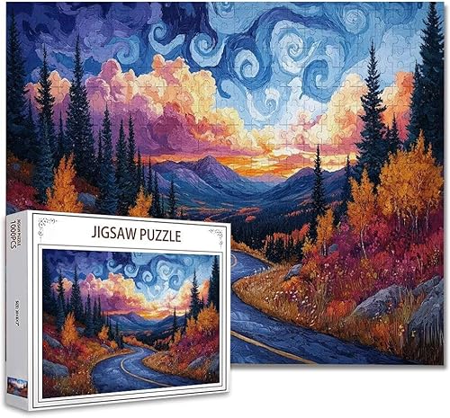 Puzzle 5000 Teile Landschaft Puzzle Erwachsene Groß Panorama, Klassische Schwerpuzzle PäDagogisches Spiel Herausforderung Impossible Kunstpuzzle, Compact Box Mit Poster Geschenke für Frauen/MäNner O-0 von Zhagynob