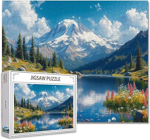 Puzzle 5000 Teile Landschaft Puzzle Erwachsene Groß Panorama, Klassische Schwerpuzzle PäDagogisches Spiel Herausforderung Impossible Kunstpuzzle, Compact Box Mit Poster Geschenke für Frauen/MäNner U-5 von Zhagynob