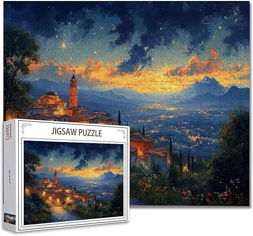 Puzzle 5000 Teile Landschaft Puzzle Erwachsene Groß Panorama, Klassische Schwerpuzzle PäDagogisches Spiel Herausforderung Impossible Kunstpuzzle, Compact Box Mit Poster Geschenke für Frauen/MäNner G-9 von Zhagynob
