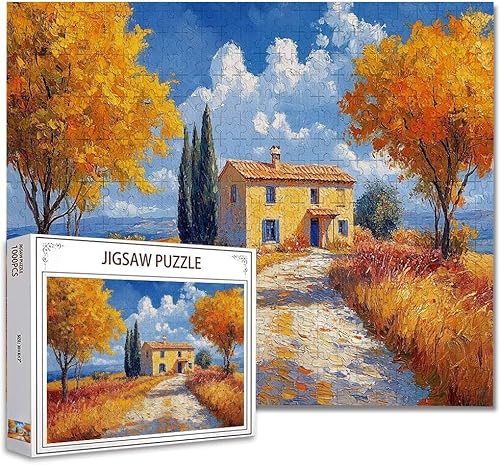 Puzzle 5000 Teile Landschaft Puzzle Erwachsene Groß Panorama, Klassische Schwerpuzzle PäDagogisches Spiel Herausforderung Impossible Kunstpuzzle, Compact Box Mit Poster Geschenke für Frauen/MäNner N-8 von Zhagynob
