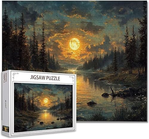 Puzzle 5000 Teile Landschaft Puzzle Erwachsene Groß Panorama, Klassische Schwerpuzzle PäDagogisches Spiel Herausforderung Impossible Kunstpuzzle, Compact Box Mit Poster Geschenke für Frauen/MäNner H-6 von Zhagynob