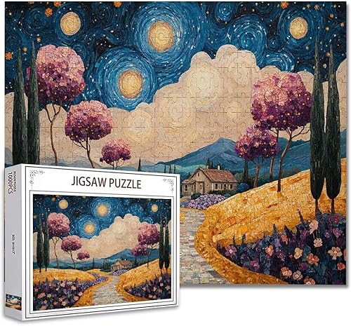 Puzzle 5000 Teile Landschaft Puzzle Erwachsene Groß Panorama, Klassische Schwerpuzzle PäDagogisches Spiel Herausforderung Impossible Kunstpuzzle, Compact Box Mit Poster Geschenke für Frauen/MäNner A-2 von Zhagynob