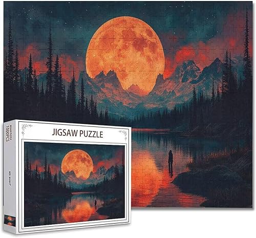 Puzzle 5000 Teile Landschaft Puzzle Erwachsene Groß Panorama, Klassische Schwerpuzzle PäDagogisches Spiel Herausforderung Impossible Kunstpuzzle, Compact Box Mit Poster Geschenke für Frauen/MäNner M-2 von Zhagynob