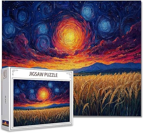 Puzzle 5000 Teile Landschaft Puzzle Erwachsene Groß Panorama, Klassische Schwerpuzzle PäDagogisches Spiel Herausforderung Impossible Kunstpuzzle, Compact Box Mit Poster Geschenke für Frauen/MäNner H-1 von Zhagynob