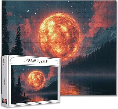 Puzzle 5000 Teile Landschaft Puzzle Erwachsene Groß Panorama Klassische Schwerpuzzle PäDagogisches Spiel Herausforderung Impossible Kunstpuzzle, Compact Box Mit Poster Geschenke für Frauen/MäNner Q-66 von Zhagynob