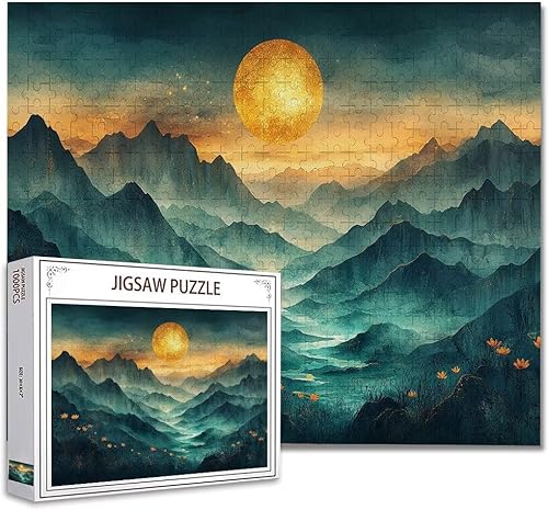 Puzzle 5000 Teile Landschaft Puzzle Erwachsene Groß Panorama Klassische Schwerpuzzle PäDagogisches Spiel Herausforderung Impossible Kunstpuzzle, Compact Box Mit Poster Geschenke für Frauen/MäNner O-13 von Zhagynob