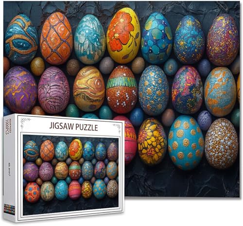 Puzzle 5000 Teile Ostern Puzzle Erwachsene Groß Panorama, Klassische Schwerpuzzle PäDagogisches Spiel Herausforderung Impossible Kunstpuzzle, Compact Box Mit Poster Geschenke für Frauen/MäNner R-4 von Zhagynob