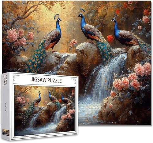 Puzzle 5000 Teile Pfau Puzzle Erwachsene Groß Panorama, Klassische Schwerpuzzle PäDagogisches Spiel Herausforderung Impossible Kunstpuzzle, Compact Box Mit Poster Geschenke für Frauen/MäNner C-8 von Zhagynob