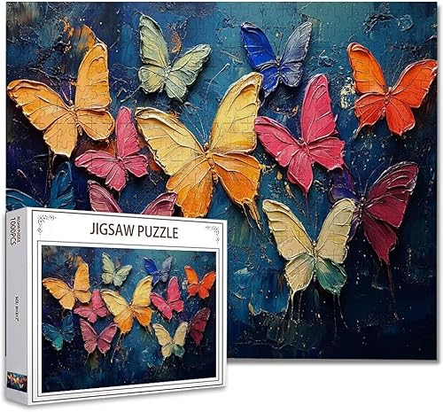 Puzzle 5000 Teile Schmetterling Puzzle Erwachsene Panorama Klassische Schwerpuzzle PäDagogisches Spiel Herausforderung Impossible Kunstpuzzle, Compact Box Mit Poster Geschenke für Frauen/MäNner B-1 von Zhagynob