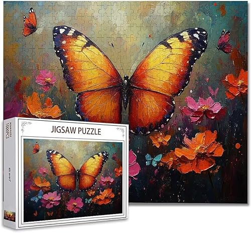 Puzzle 5000 Teile Schmetterling Puzzle Erwachsene Panorama Klassische Schwerpuzzle PäDagogisches Spiel Herausforderung Impossible Kunstpuzzle, Compact Box Mit Poster Geschenke für Frauen/MäNner Q-9 von Zhagynob