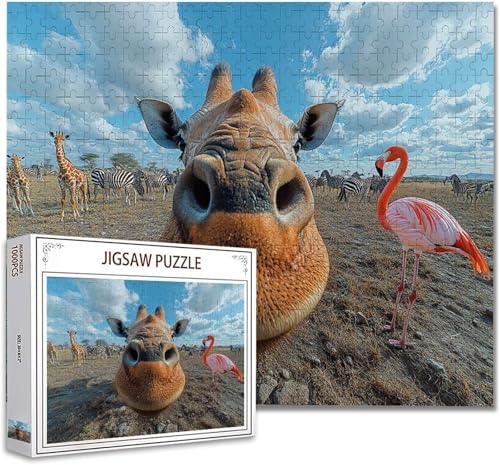 Puzzle 5000 Teile Tier Puzzle Erwachsene Groß Panorama, Klassische Schwerpuzzle PäDagogisches Spiel Herausforderung Impossible Kunstpuzzle, Compact Box Mit Poster Geschenke für Frauen/MäNner Q-4 von Zhagynob