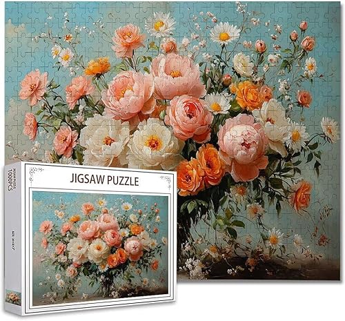 Puzzle 6000 Teile Blume DIY Klassische Puzzle Erwachsene Holzpuzzle EIN Herausforderndes RäTsel Trainieren Gehirn Denken Compact Box Mit Poster, Puzzlespiele Die Ganze Familie 105.5X179.5cm D-9 von Zhagynob