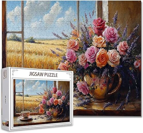 Puzzle 6000 Teile Blume DIY Klassische Puzzle Erwachsene Holzpuzzle EIN Herausforderndes RäTsel Trainieren Gehirn Denken Compact Box Mit Poster, Puzzlespiele Die Ganze Familie 105.5X179.5cm N-2 von Zhagynob