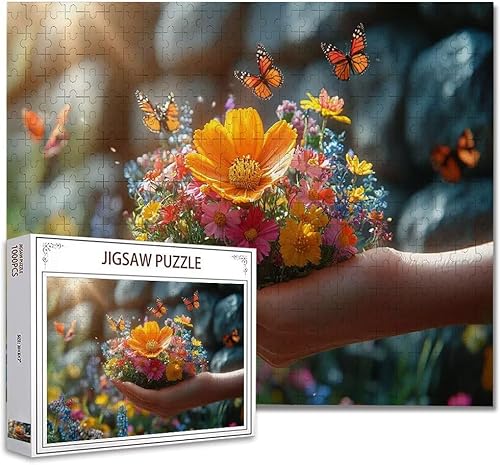 Puzzle 6000 Teile Blume DIY Klassische Puzzle Erwachsene Holzpuzzle EIN Herausforderndes RäTsel Trainieren Gehirn Denken Compact Box Mit Poster, Puzzlespiele Die Ganze Familie 105.5X179.5cm V-3 von Zhagynob