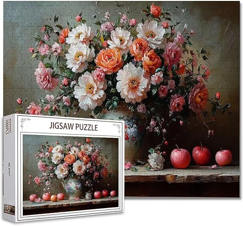 Puzzle 6000 Teile Blume DIY Klassische Puzzle Erwachsene Holzpuzzle EIN Herausforderndes RäTsel Trainieren Gehirn Denken Compact Box Mit Poster, Puzzlespiele Die Ganze Familie 105.5X179.5cm V-6 von Zhagynob