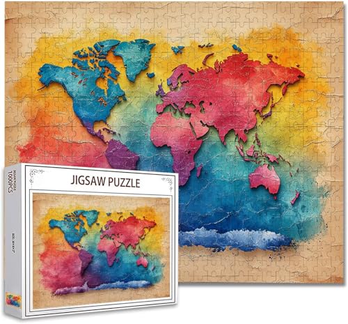 Puzzle 6000 Teile Weltkarte Klassische Puzzle Erwachsene Holzpuzzle EIN Herausforderndes RäTsel Trainieren Gehirn Denken Compact Box Mit Poster, Puzzlespiele Die Ganze Familie 105.5X179.5cm V-0 Puzzle 6000 Teile Weltkarte Klassische Puzzle Erwachsene Holzpuzzle EIN Herausforderndes RäTsel Trainieren Gehirn Denken Compact Box Mit Poster, Puzzlespiele Die Ganze Familie 105.5X179.5cm V-0 von Zhagynob