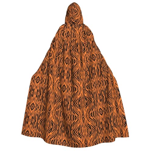 Tiger Stripes Orange Muster Kapuzenumhang für Erwachsene - Cosplay Weihnachten Umhang Robe für Halloween, Ostern, Karneval, Partys, Maskerade Tiger Stripes Orange Muster Kapuzenumhang für Erwachsene - Cosplay Weihnachten Umhang Robe für Halloween, Ostern, Karneval, Partys, Maskerade von ZhanMg