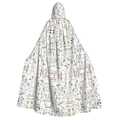 ZhanMg Animal Rabbit Fox Dee Hooded Cloak for Adults - Cosplay Christmas Cape Robe for Halloween, Easter, Carnival, Parties, Masquerade von ZhanMg