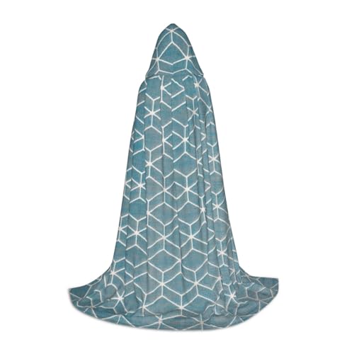 ZhanMg Blauer Gitter-Umhang mit Kapuze, ideal für Cosplay, Halloween, Ostern, bequemer Umhang für Bühnenkostüme ZhanMg Blauer Gitter-Umhang mit Kapuze, ideal für Cosplay, Halloween, Ostern, bequemer Umhang für Bühnenkostüme von ZhanMg
